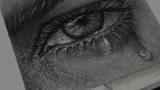 😞sad eye art 😞 with charcoal artartwork [upl. by Pilloff]