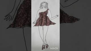 Very beautiful girl draw  short video  reel [upl. by Trstram788]