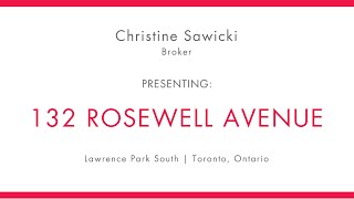 132 Rosewell Ave  Lawrence Park South  Toronto [upl. by Ansilme]