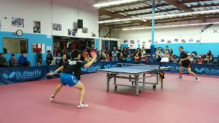 2016 California State Table Tennis December open Mens Single Semi Final [upl. by Niemad]