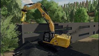 LS22 Baustelle 4 4  Gebäude Abbruch mit dem Cat 336 NG VA  2K  Landwirtschaft Sim 22 [upl. by Valina]