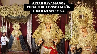 Altar del Besamanos de la Virgen de Consolación Hermandad de la Sed de Sevilla 2024 🙏🕯️ [upl. by Nnahaid702]