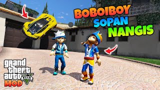 BOBOIBOY KUASA SOPAN NAGIS MOBIL LAMBORGHINI KESAYANGAN HILANG  GTA 5 MOD BOBOIBOY KUASA 7 [upl. by Amend]