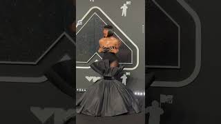 Megan Thee Stallion Wows on VMAs Carpet [upl. by Holmen119]