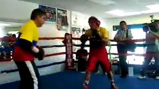 Edwin Valero RARE VIDEO padwork before the fight with Pitalua [upl. by Arytal918]