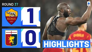 ROMAGENOA 10  HIGHLIGHTS  Lukaku secures three points for 10man Roma  Serie A 202324 [upl. by Di963]