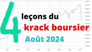 Krach Boursier Août 2024  4 leçons à retenir [upl. by Murage]