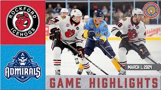 IceHogs Highlights IceHogs vs Admirals 3124 [upl. by Neetsirhc124]