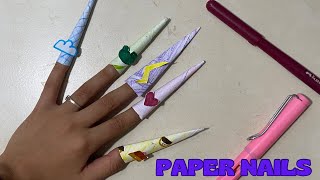 Tutorial de Paper nails 💅🏻natyecolle diy cutegift paper papernails [upl. by Salomi973]