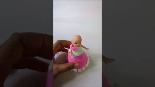 Diy doll dress with clay ❤️ clay dress viralvideo shorts [upl. by Anastice]