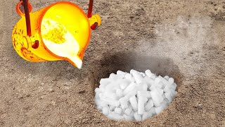 🔥 Experiment Lava Vs Dry Ice Underground 🕳 [upl. by Meek]