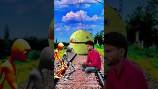 green alien dance amp pacman frog and gun firing magic vfx videoshorts indiancartoon [upl. by Maxima358]