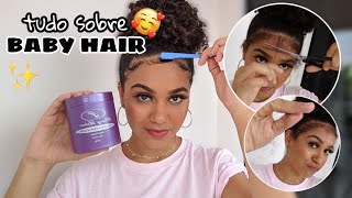 Como fazer BABY HAIR Tutorial completo  Como cortar como fixar melhor gel etc [upl. by Shalom]