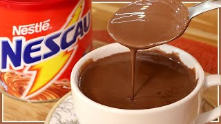 CHOCOLATE QUENTE COM NESCAU  SEM CREME DE LEITE COM APENAS 3 INGREDIENTES [upl. by Ozan]