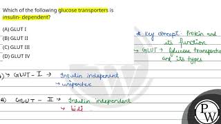 Which of the following glucose transporters is insulin dependent [upl. by Bicknell576]