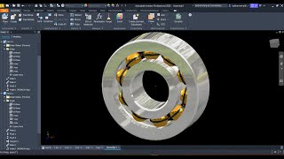 Autodesk Inventor 2025  Assembly Membuat Ball Bearing  4K 60fps [upl. by Lledrev]