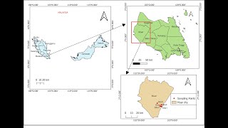 Create study area map using QGIS Detailed step by step methods [upl. by Ennagem]