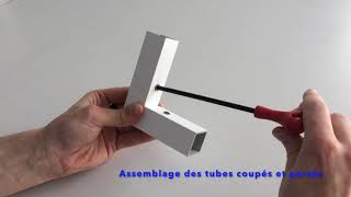 Assemblage sans soudure tube carré alu  IDALU [upl. by Eiclud]