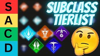 Ranking Every Subclass in Destiny 2 Lightfall Edition [upl. by Bourn]