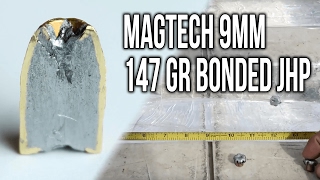 Magtech 9mm 147 gr Bonded JHP Ammo amp Gel Test Review [upl. by Durarte89]