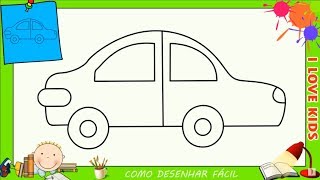 Como desenhar um carro FACIL passo a passo para iniciantes 3 [upl. by Aliban]