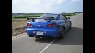 R34 GTR launch [upl. by Aiuqcaj]