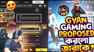 Gyan Gaming ভাইয়া live এর মধ্যে i love you বললো Zara gaming কে😱Live এর মধ্যে i love You prank করলো🤣 [upl. by Nawtna]