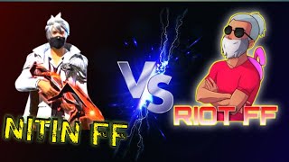 Nitin FF vs riot ff 💀 custom 1vs2 😨 challenge match free fire max video freefire riotff nitinff [upl. by Nevai]