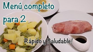 MENÚ COMPLETO SALUDABLE Y RÁPIDO EN MONSIEUR CUISINE MAMBO Y THERMOMIX [upl. by Eitac80]