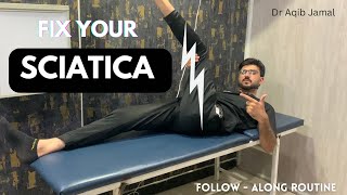 Fast Sciatic Nerve Pain Relief Follow  Along Excercise Routine [upl. by Gildea418]