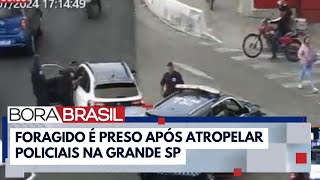 Procurado por feminicídio é preso após atropelar GCMs em SP [upl. by Jarin]