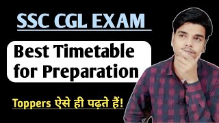 SSC CGL Best Timetable for preparation  SSC CGL Exam Preparation Timetable  SSC CGL shorts [upl. by Akinajnat]