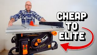 Transforming a Cheap Table Saw Into a Professional Cabinet Saw [upl. by Sacrod746]