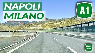 A1 Autostrada del Sole  Percorso completo  NAPOLI  MILANO [upl. by Kolnos]