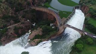 Hartbeespoort Dam  spectacular view with all ten sluices open [upl. by Carlos]