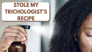 NATURAL HAIR GROWTH SPRAY TRICHOLOGISTS RECIPE [upl. by Annohsal]