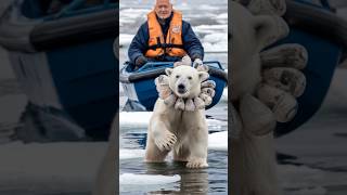 An old sailor saves a trapped bear and cleans the ocean a ripple of kindnesspolarbearressue [upl. by Oicnecserc972]