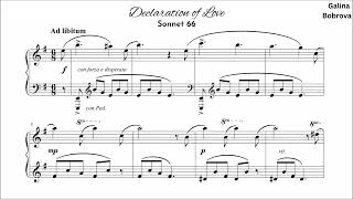 Galina Bobrova «Declaration of Love Sonnet 66» for piano [upl. by Amesari]