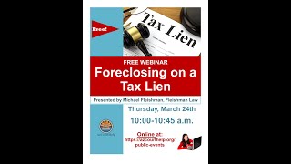 Foreclosing on a Tax Lien [upl. by Adok970]