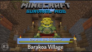 Barakoa Village bisa Trade bisa Perang  Minecraft Survival Mod 3 [upl. by Mairam]