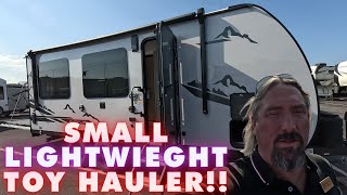 No Slide Toy Hauler Under 4500 Pounds 2024 Forest River Cherokee Grey Wolf 18RRBL [upl. by Alita]