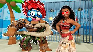 Escapa de la Prisión de MOANA en Roblox  ME CONVIERTO EN MAUI  Luky [upl. by Dreda]