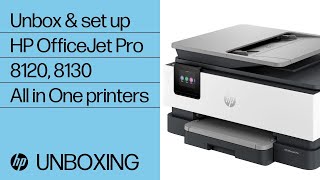 How to unbox amp set up  HP OfficeJet Pro 8120 amp 8130 AllinOne printer series  HP Support [upl. by Eelek496]