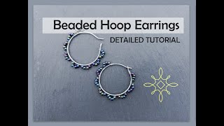 Easy Hoop Earrings with Tiny Beads DIY Beaded Wire Earrings [upl. by Perice]