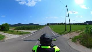 Kymco AK550 Premium  Vodice  Skaručna  Driving around  360° Video [upl. by Akimihs]