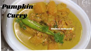 Goan Caldine RecipeGoan Style Pumpkin CuryPumpkin and prawns Recipepumkinrecipemelitasdelicacies [upl. by Xeno]