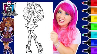 Monster High Clawdeen Wolf Coloring Page  Ohuhu Paint Markers [upl. by Galen]