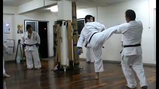 famous Uechi ryu karate Yamashiro dojo  Uechi ryu kumite free sparring training exercise [upl. by Yniar]