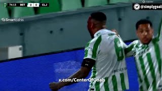 Natan Goal Real Betis vs Celje 10 Goals and Extended Highlights [upl. by Annauqaj]