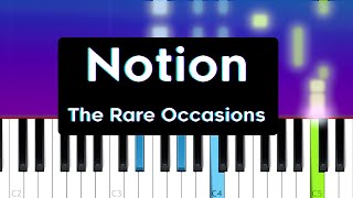 The Rare Occasions  Notion Piano tutorial [upl. by Llejk]